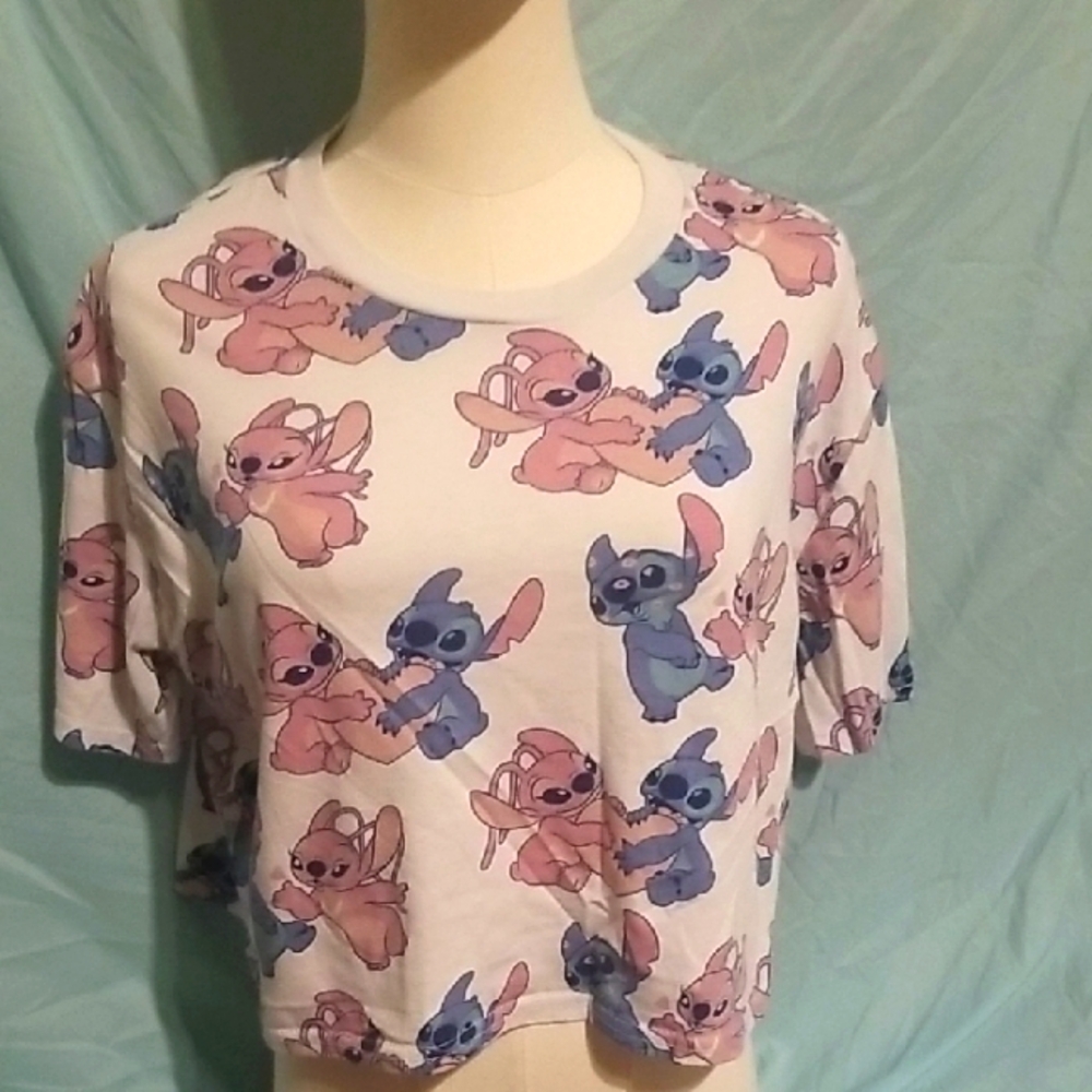 Disney Lilo & Stitch Graphic Tee in Pink and Blue